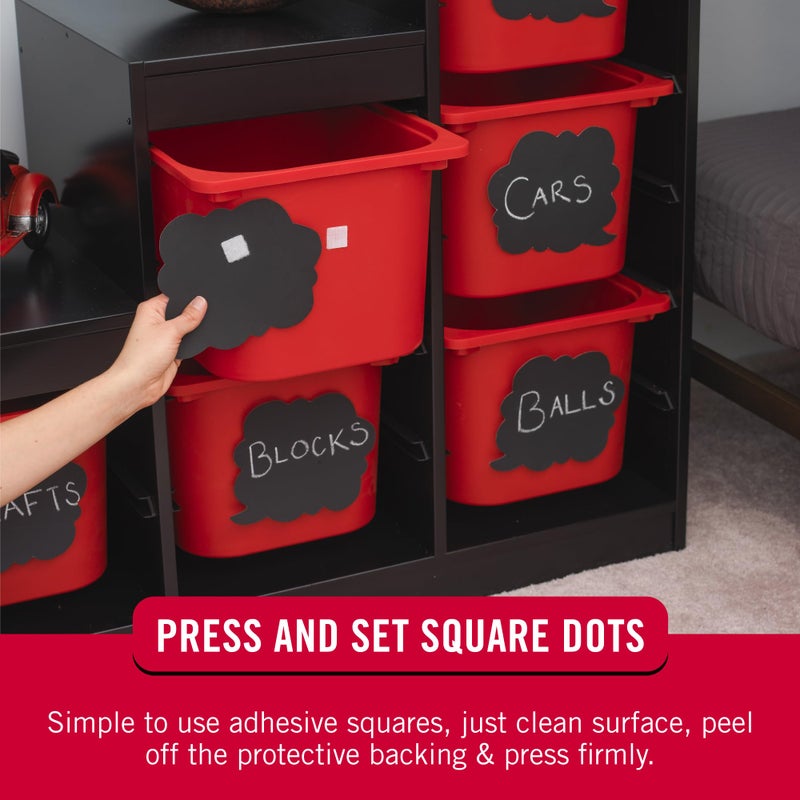 فيلكرو مثبتات خلفية لاصقة من العلامة التجارية فيلكرو، لاصق قابل للإزالة، 0.88 بوصة × 0.88 بوصة، أبيض، 12 قطعة (عبوة من قطعة واحدة) - Image 3